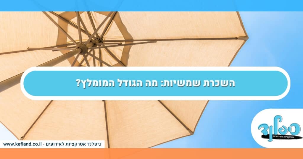 השכרת שמשיות מה הגודל המומלץ